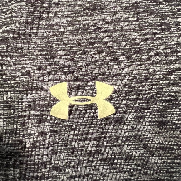 Under Armour Heat Gear Heather Navy/Slate Blue Athletic 1/4 Zip Top - Picture 6 of 15